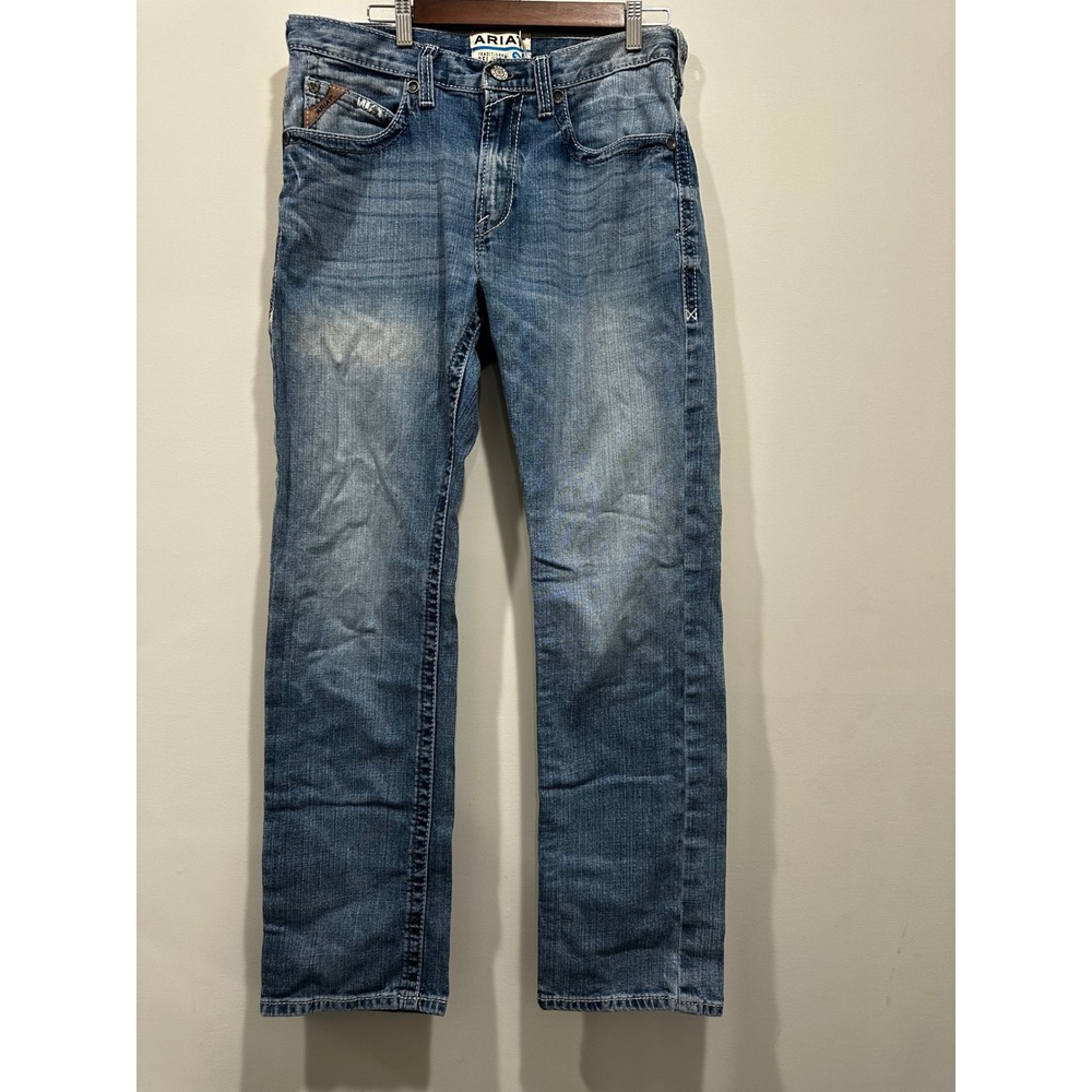 Ariat M-Series Mens Traditional Relaxed Fit Denim Jeans Medium Wash 32x34